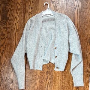 Garage Heather Gray Button-Up Cardigan
